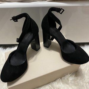 Michael Kors Petra Suede Platform , Black, Size 5.5